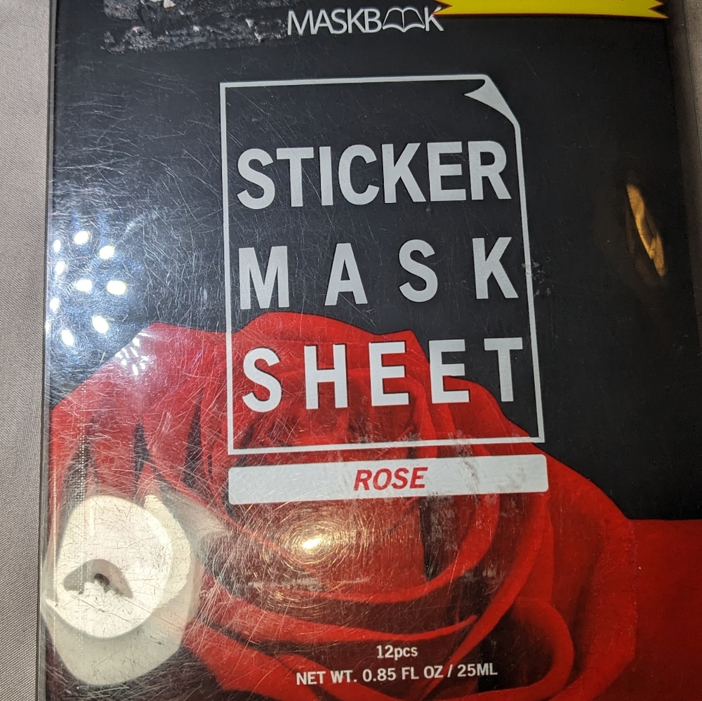 Rose sticker sheet mask pack, Korean beauty
